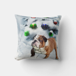 English Bulldog Christmas Kissen