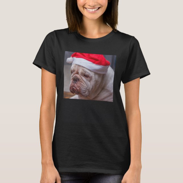 English Bulldog Christmas Light Christmas Ugly Swe T-Shirt (Vorderseite)