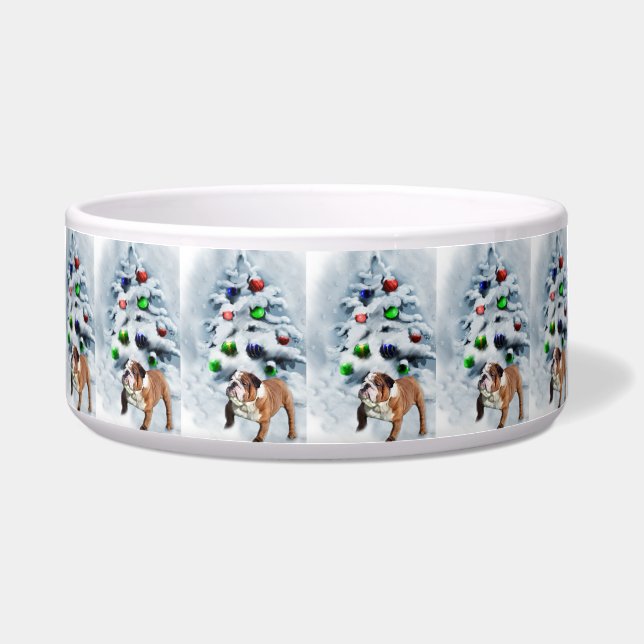 English Bulldog Christmas Napf (Vorderseite)