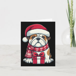 English Bulldog Christmas Niedlich Santa Pet für A Karte