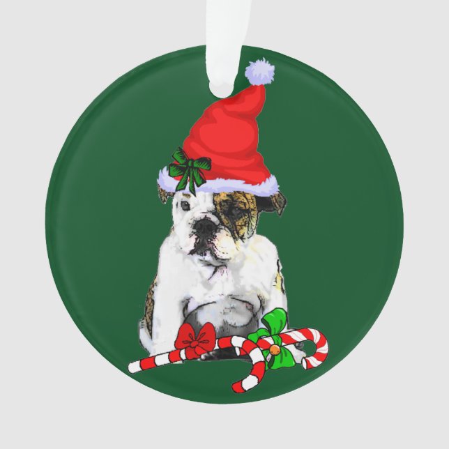 English Bulldog Christmas Ornament (Vorderseite)