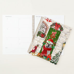 English Bulldog Christmas Planer