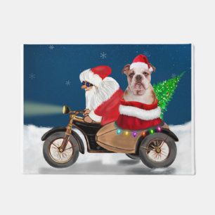 English Bulldog Christmas Santa Claus Fußmatte