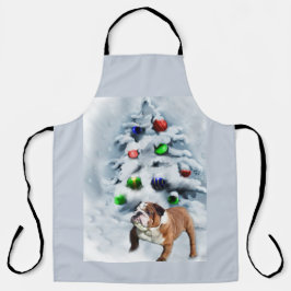 English Bulldog Christmas Schürze