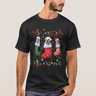 English Bulldog Christmas Socks Funny Xmas Pajama T-Shirt
