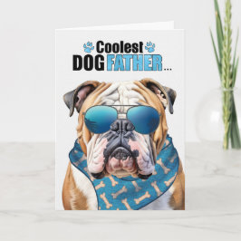 English Bulldog Cooler Vater Vatertag Feiertagskarte