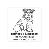 English Bulldog Custom Rücksendeadresse
