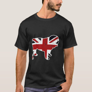 English Bulldog Distressed Flag UK Novelty T-Shirt