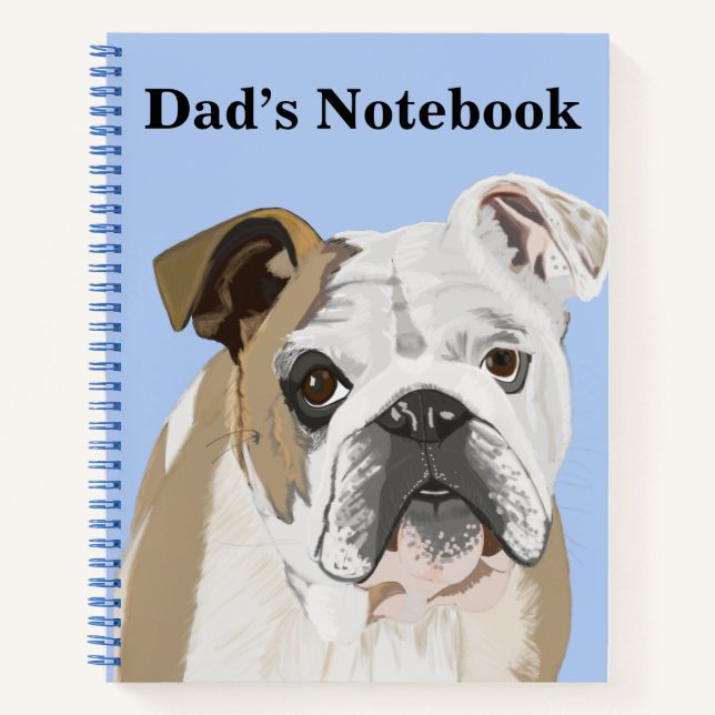English Bulldog Editable Notizbuch (Vorderseite)