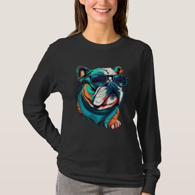 English Bulldog Face T-Shirt (Vorderseite)