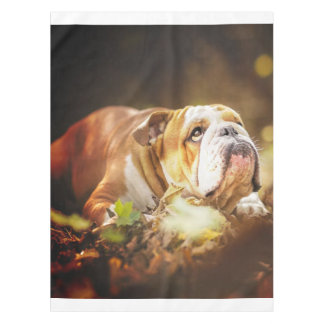 English Bulldog Forest Foto Tischdecke