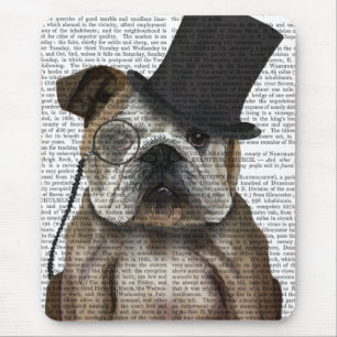 English Bulldog, Formal Hound and Hat Mousepad