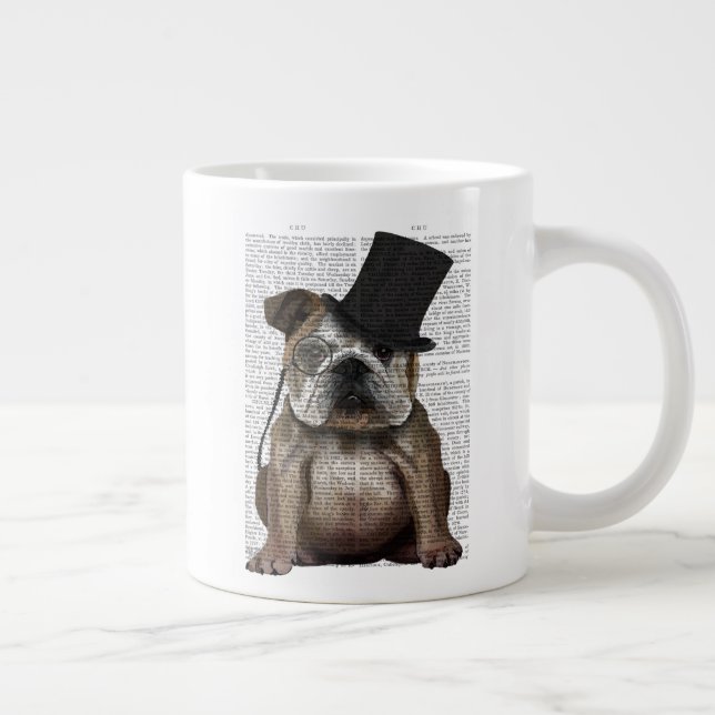 English Bulldog, Formal Hound und Hat Jumbo-Tasse (Rechts)