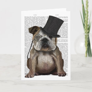 English Bulldog, Formal Hound und Hat Karte