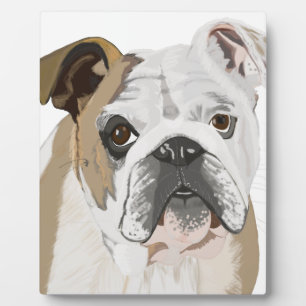 English Bulldog Fotoplatte