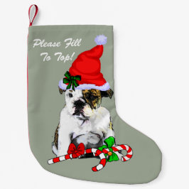English Bulldog Frohe Weihnachten Kleiner Weihnachtsstrumpf