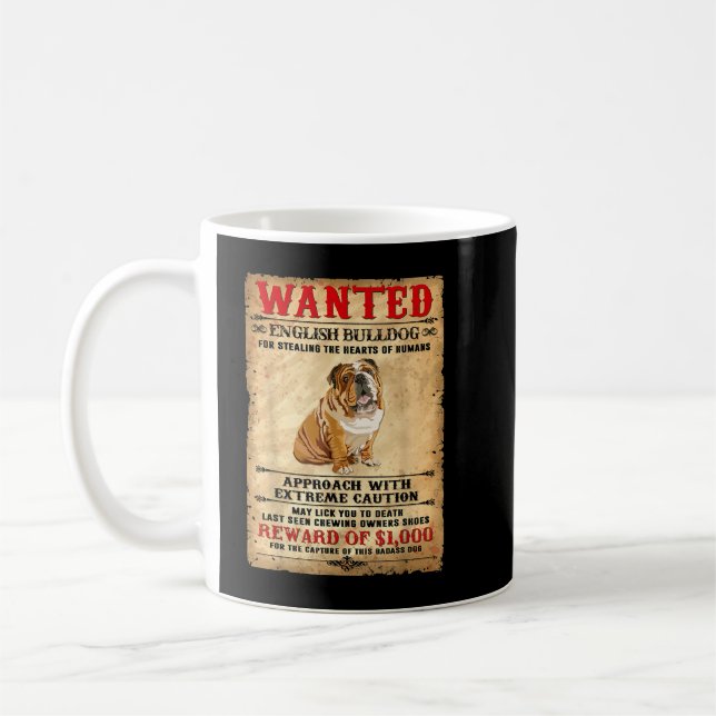 English Bulldog Funny Dover Liebhaber Geschenke Kaffeetasse (Links)