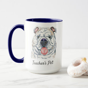 English Bulldog Funny Original Illustration Tasse