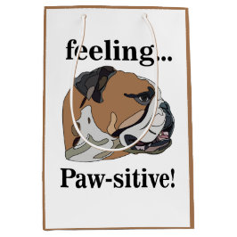 English Bulldog Gefühl Pawsitive Begleiter Geburts Mittlere Geschenktüte