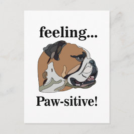 English Bulldog Gefühl Pawsitive Pet Face Postkarte