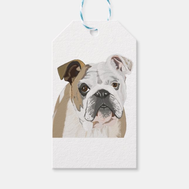 English Bulldog Geschenkanhänger (Vorderseite)