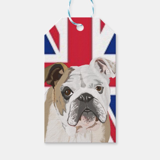 English Bulldog Geschenkanhänger (Vorderseite)