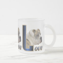 English Bulldog Geschenke Mattglastasse