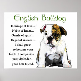 English Bulldog Geschenke Poster