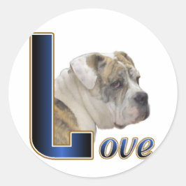 English Bulldog Geschenke Runder Aufkleber
