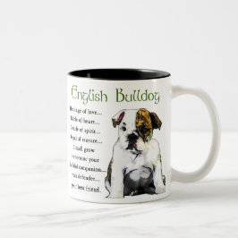 English Bulldog Geschenke Zweifarbige Tasse