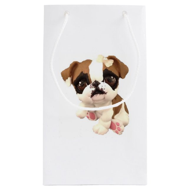 English Bulldog-Geschenktasche Kleine Geschenktüte (Rückseite)