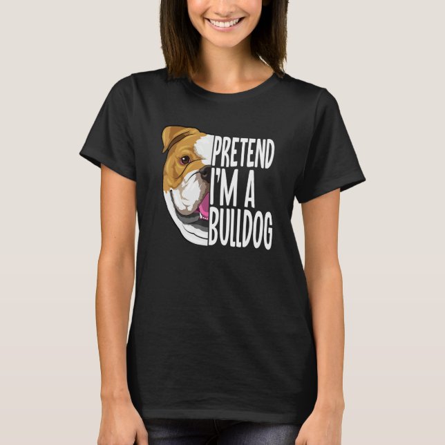 English Bulldog Halloween Costume Apparel For Kids T-Shirt (Vorderseite)