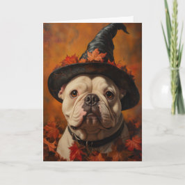 English Bulldog Halloween Feiertagskarte