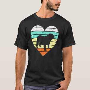 English Bulldog Heart Downer T-Shirt