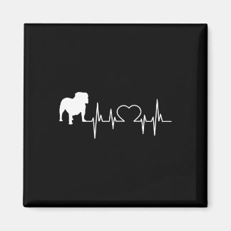 English Bulldog Heartbeat Magnet