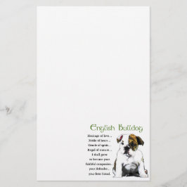 English Bulldog Heritage of Liebe Briefpapier