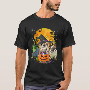 English Bulldog Hexenkostüme Pumpkin F T-Shirt