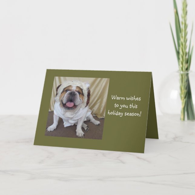 English Bulldog Holiday/Christmas Cards Feiertagskarte (Vorderseite)