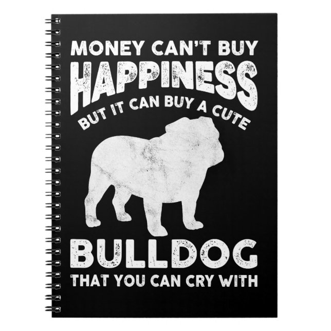 English Bulldog Hund Lover Funny Bulldog Lover Mon Notizblock (Vorderseite)