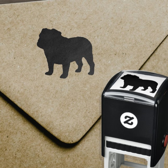 English Bulldog Hunde Silhouette Permastempel (Von Creator hochgeladen)