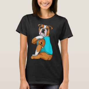 English Bulldog I Liebe Vater Tattoo Apparel, Dog T-Shirt