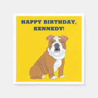 English Bulldog Illustration Personalisiertes Part