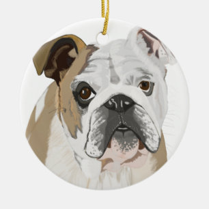 English Bulldog Keramik Ornament