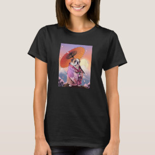 English Bulldog Kimono Funny Dog Geisha T-Shirt
