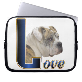 English Bulldog Liebe Laptopschutzhülle