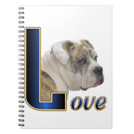 English Bulldog Liebe Notizblock
