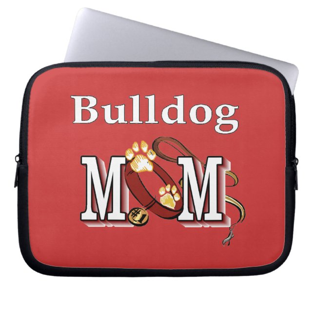English Bulldog Mama Geschenke Laptopschutzhülle (Vorderseite)