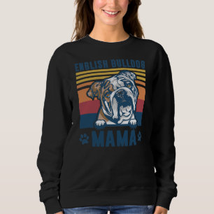 English Bulldog Mama Mother Retro gibt Dog Mama Sweatshirt