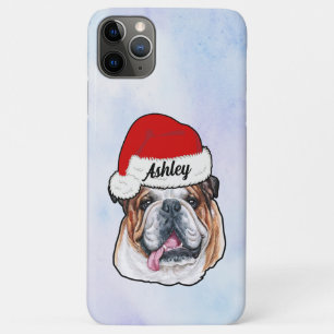 English Bulldog mit Christmas Hat Holiday Dog Case-Mate iPhone Hülle