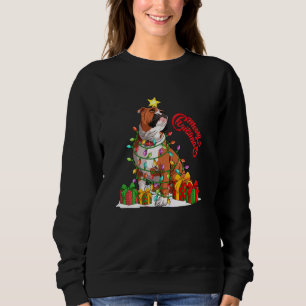 English Bulldog mit Weihnachtsmannmütze English Bu Sweatshirt
